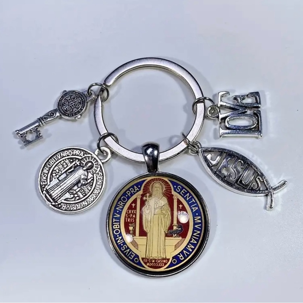 NWT St Benedict Jesus Keychain